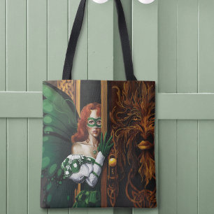 Bolsa Tote Senha Secreta da Fada Céltica Verde Mística Irland