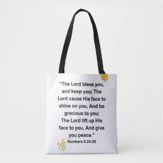 Bolsa Tote Senhor Bênção Guarde Você Números