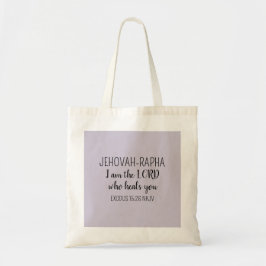 Bolsa Tote Senhor Quem Cura Lilás Simples Cristão