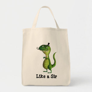 Bolsa Tote Senhor T-rex com Moustaches