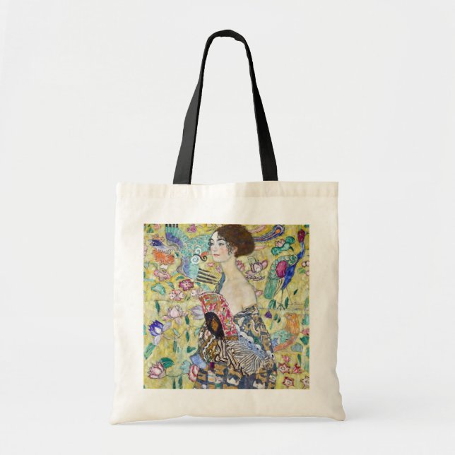 Bolsa Tote Senhora com ventilador, Gustav Klimt (Frente)