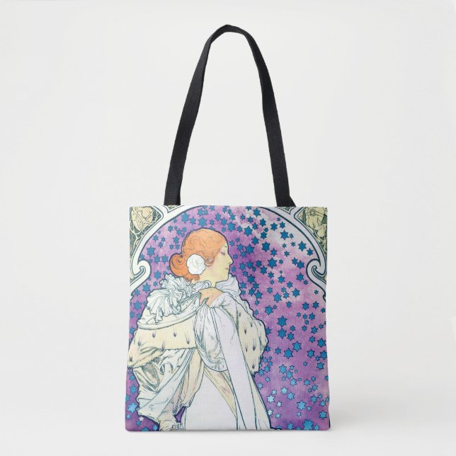 Bolsa Tote Senhora das Camelias, Alphonse Mucha (Frente)