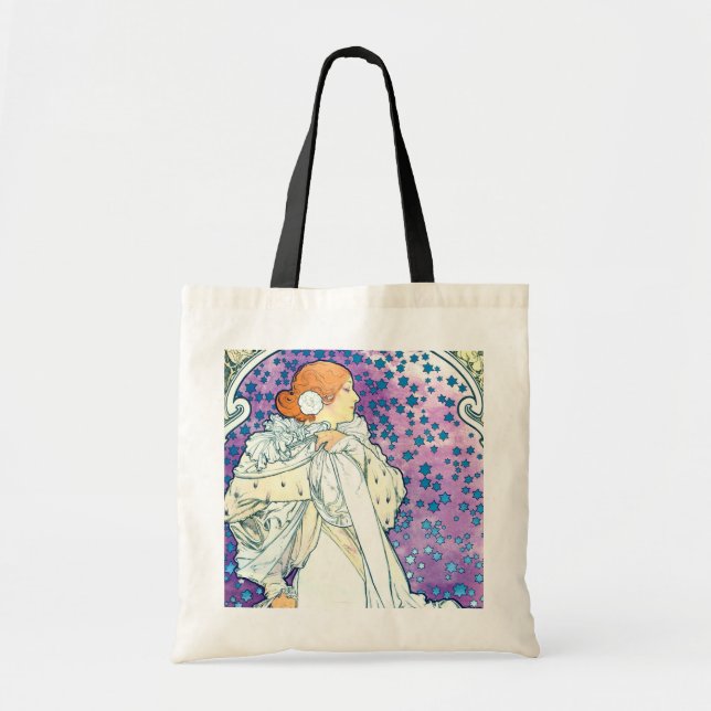 Bolsa Tote Senhora das Camelias, Alphonse Mucha (Frente)