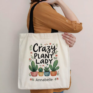 Bolsa Tote Senhora de Planta Louca Personalizada