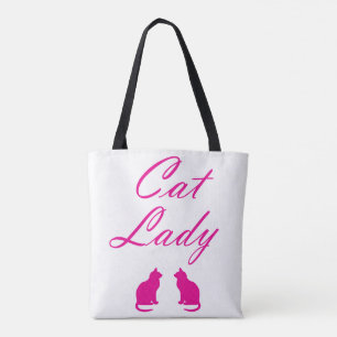 Bolsa Tote Senhora do gato rosa