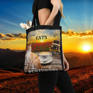Bolsa Tote Senhora louca personalizada sacola do gato