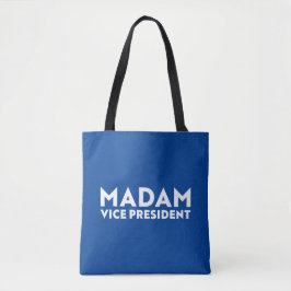 Bolsa Tote Senhora Vice Presidente tipografia moderna azul-br