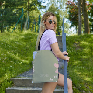 Bolsa Tote Senhoras Elegante Verde Boho Fofo 