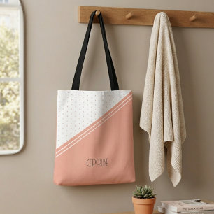 Bolsa Tote Senhoras Elegantes Bolinhas Boho Fofo