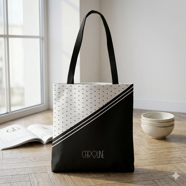 Bolsa Tote Senhoras Elegantes Bolinhas Boho Fofo  (Criador carregado)