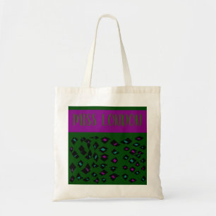 Bolsa Tote Senhorita London Green e design roxo