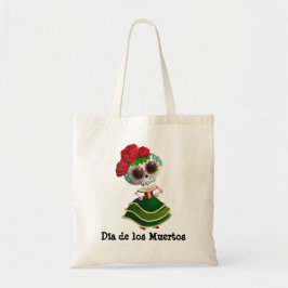 Bolsa Tote Senhorita morte de Diâmetro de Muertos Mexicano