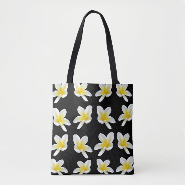 Bolsa Tote Sensação de Frangipani, Cheio de compras de Impres (Frente)