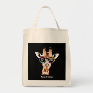Bolsa Tote Sensibilização Autismo Girafa Tudo bem ser diferen