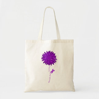 Bolsa Tote Sensibilização do Câncer de pâncreas de Flower Pur