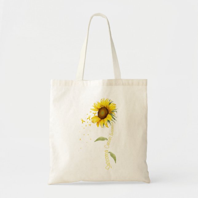 Bolsa Tote Sensibilização do Cancer Sarcoma (Frente)