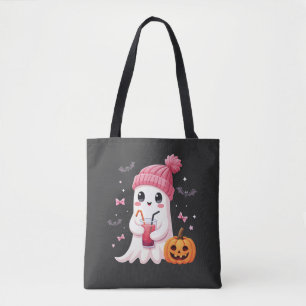Bolsa Tote Sensibilização para o Cancer Mama Fantasma Hallowe