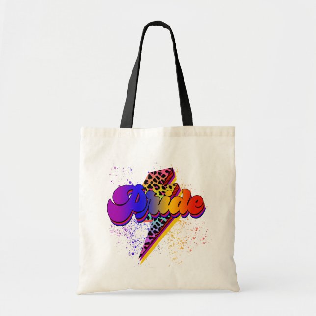 Bolsa Tote Sensibilização para o suporte do Orgulho LGBTQIA+ (Frente)