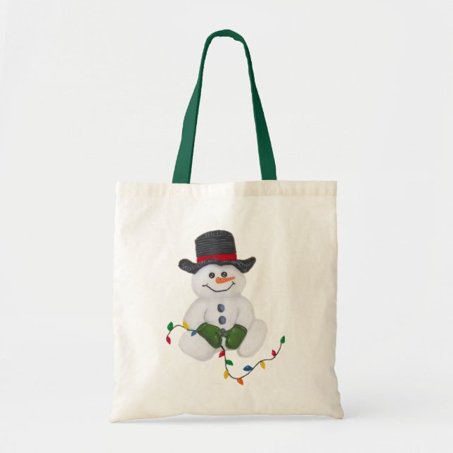 Bolsa Tote Sentado Snowman Tote Bag (Frente)