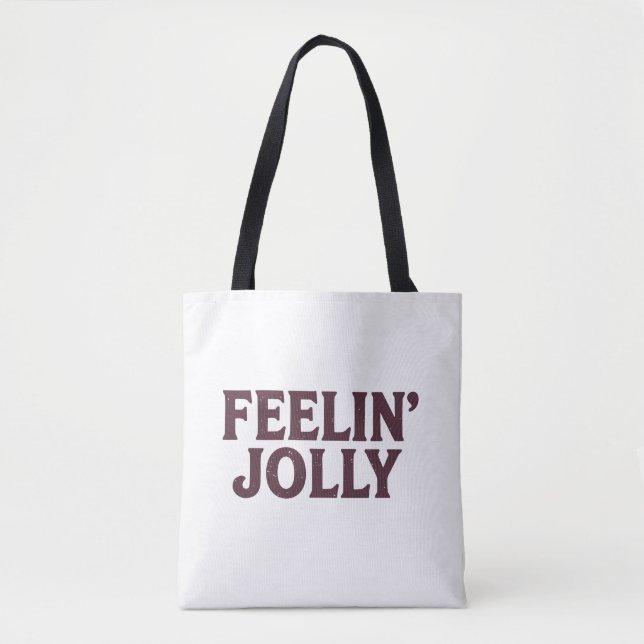 Bolsa Tote Sentindo o divertido espírito de Natal (Frente)