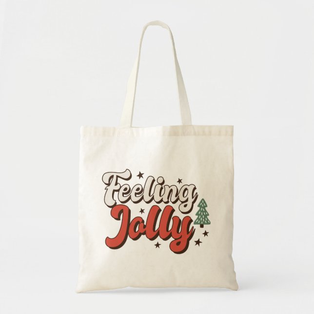 Bolsa Tote Sentir Jolly Retro Natal (Frente)