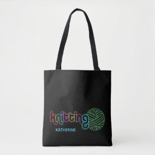 Bolsa Tote Sequin Glow Knitting