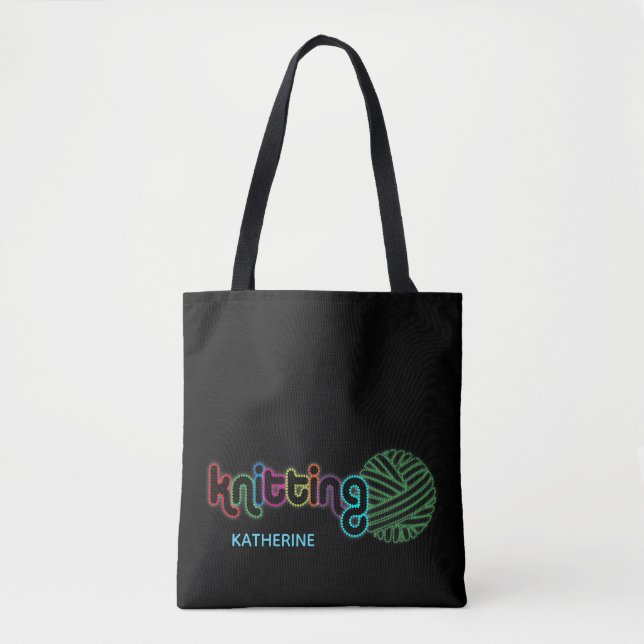 Bolsa Tote Sequin Glow Knitting (Frente)