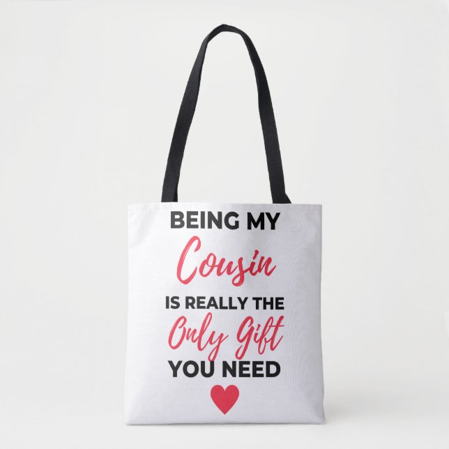 Bolsa Tote Ser Meu Primo É O Único Presente 2 (Frente)