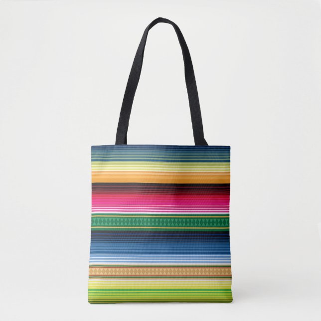 Bolsa Tote Serape geral mexicano tradicional (Frente)