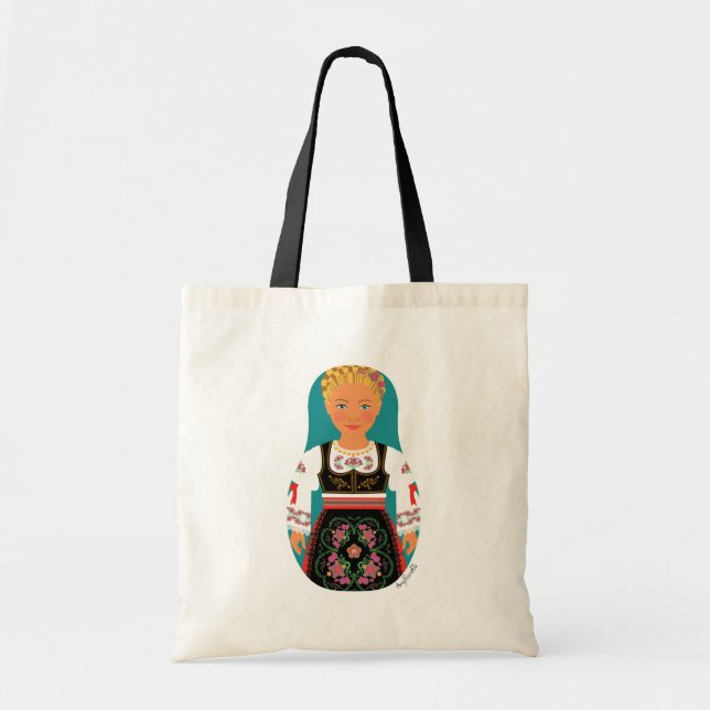 Bolsa Tote Serb Blonde Matryoshka Bag (Frente)