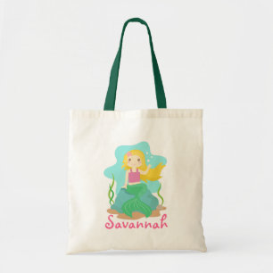 Bolsa Tote Sereia Bonita e Fofa, para Meninas