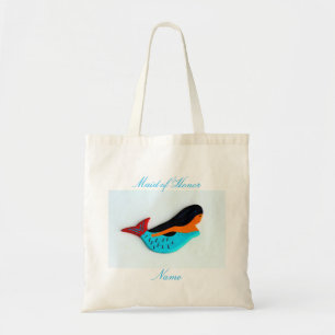 Bolsa Tote Sereia da azul-cauda da madrinha de casamento