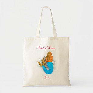 Bolsa Tote sereia de ouro madrinha de casamento