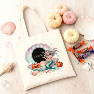Bolsa Tote Sereia do Dia das Bruxas sob o Mar Truque ou Trata
