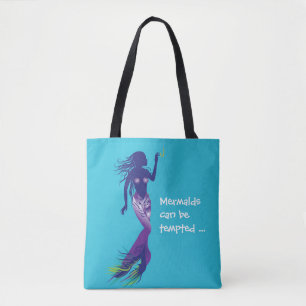 Bolsa Tote Sereia e gancho de Ouro