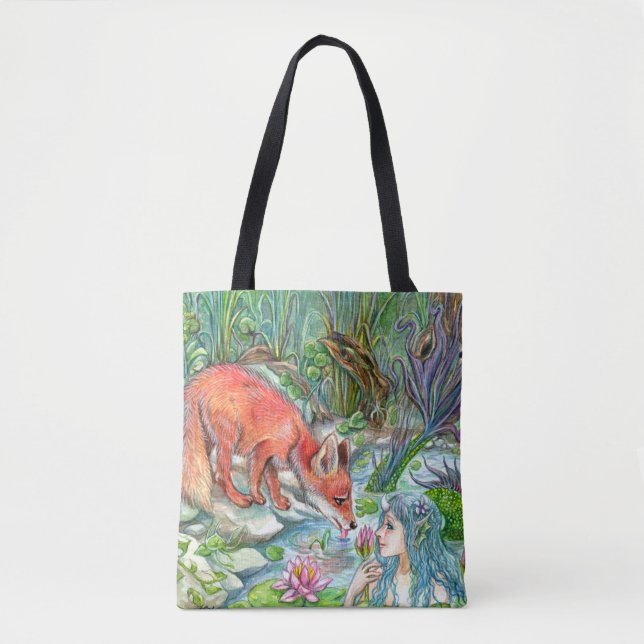 Bolsa Tote Sereia e Raposa (Frente)