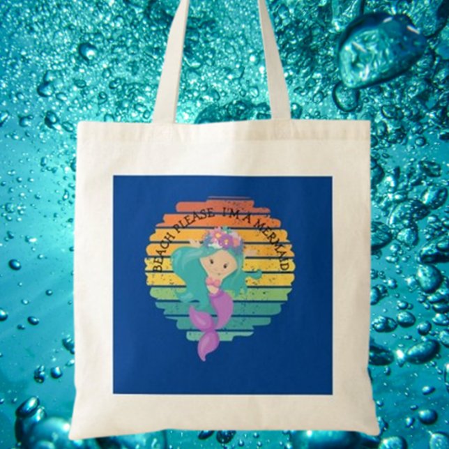 Bolsa Tote Sereia Feliz   (Celebrate birthdays with a personalized mermaid tote bag—unique, thoughtful, and perfect for making )