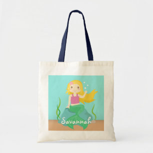 Bolsa Tote Sereia Fofa do Oceano, Para Meninas