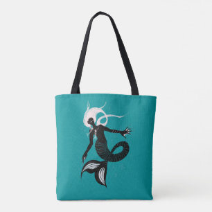 Bolsa Tote Sereia Gótica Fantasia Sombria Criatura Marinha