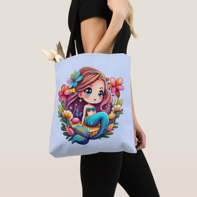Bolsa Tote Sereia Kawaii  (Close Up)