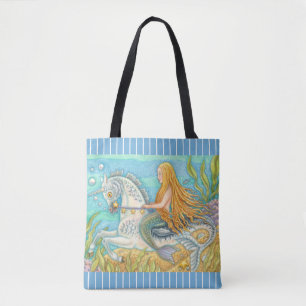 Bolsa Tote SEREIA na SACOLA do cavalo marinho do UNICÓRNIO