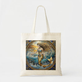 Bolsa Tote Sereia nas ondas do oceano