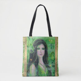 Bolsa Tote Sereia Peridot Verde por Renee Lavoie