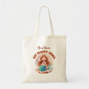 Bolsa Tote Sereia Personalizada [ Adicione Seu Nome ] Estétic