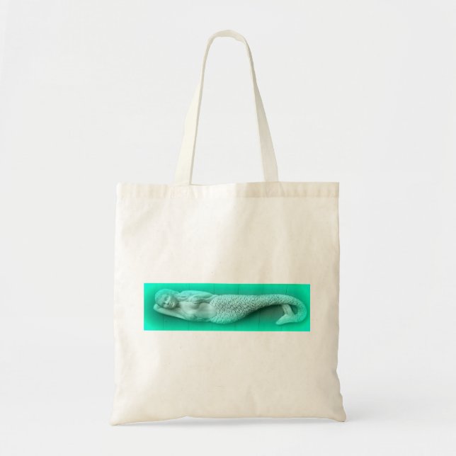 Bolsa Tote sereia verde-dormente (Frente)