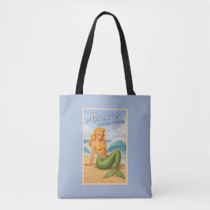 Bolsa Tote Sereias Fazem Ondas Arte Retro de Pin-Up Costeiro 