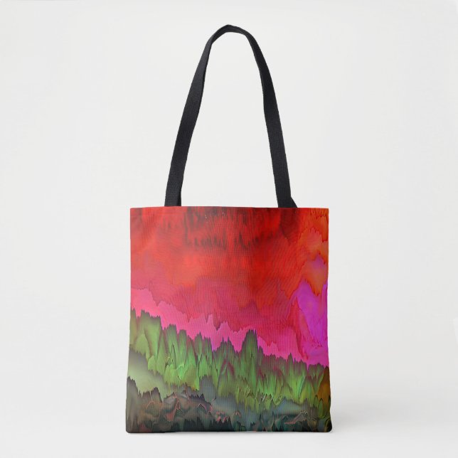 Bolsa Tote "Serenata Colorida" Arte Abstrato colorida (Frente)