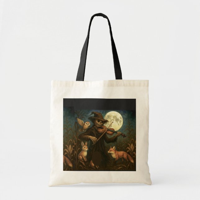 Bolsa Tote Serenata de espantalho de lua (Frente)