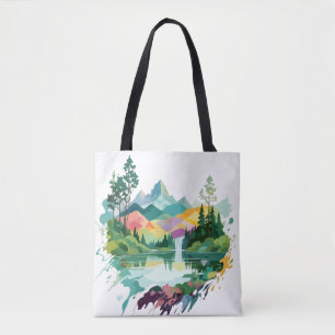 Bolsa Tote Serene Landscape Calm Tranquil Nature Mounts