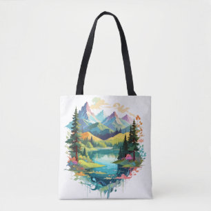 Bolsa Tote Serene Landscape Calm Tranquil Nature Mounts